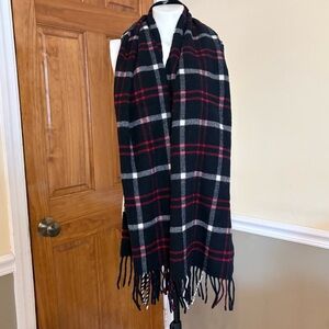 Italian Woollen Threasures Cashmere/Wool Blend Fringe Scarf